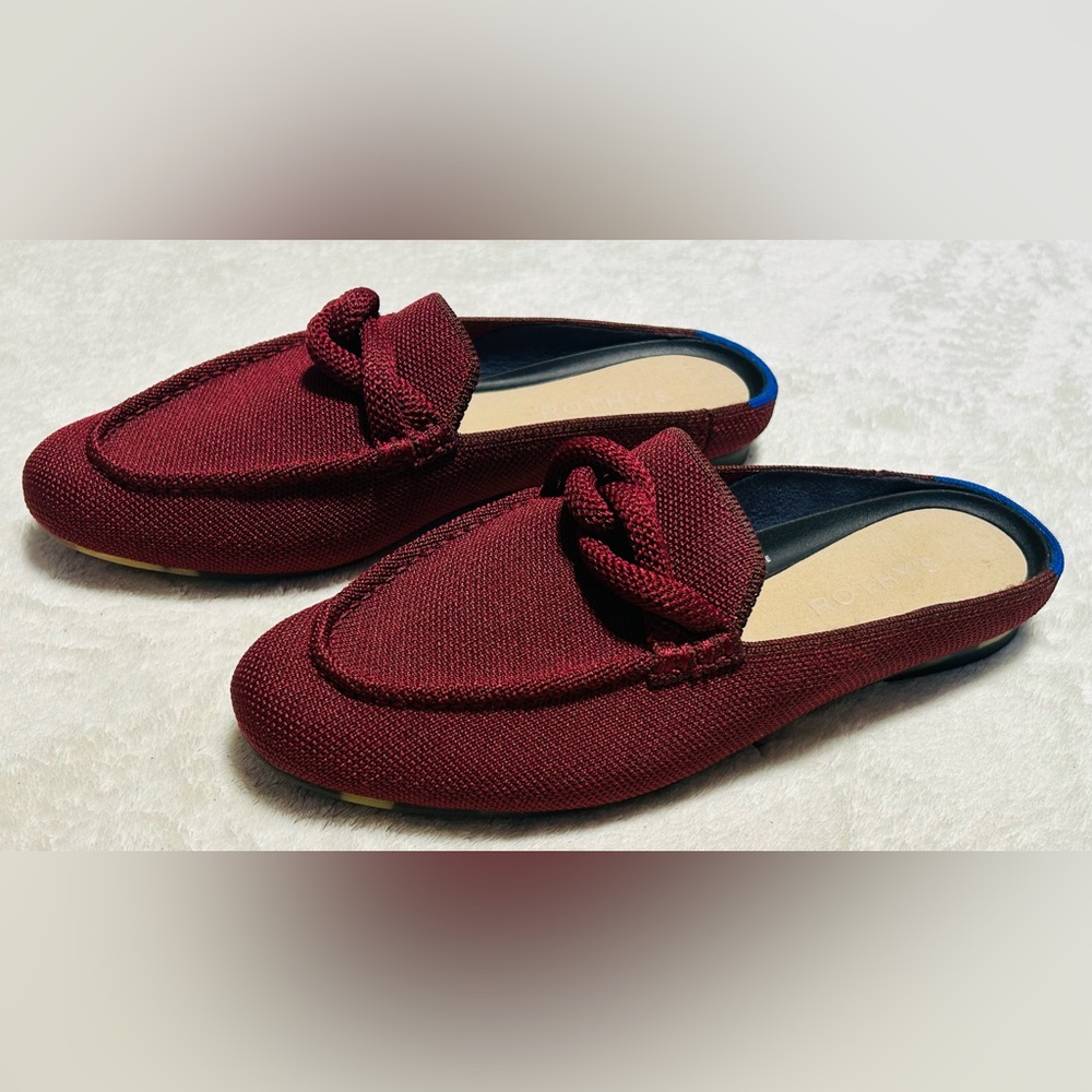 Rothy's Womens The Loafer Mule in Auburn Knit Washable - Size 5.5 - EUC